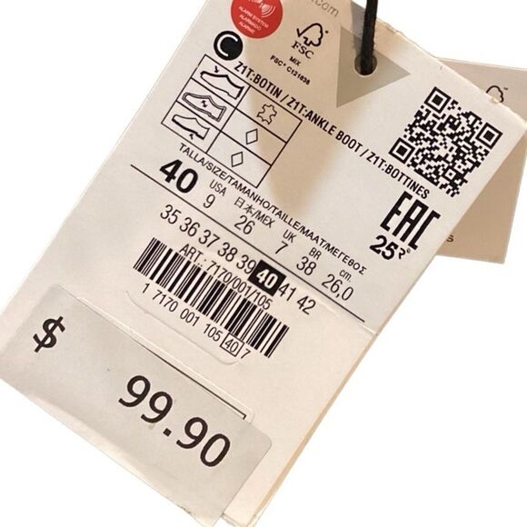 NWT Zara studded leather suede cutout ankle boots size 9 - Picture 7 of 11